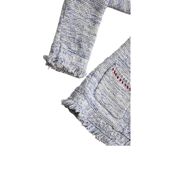 Anthropologie Blue and White Textured Blazer - Picture 6 of 7